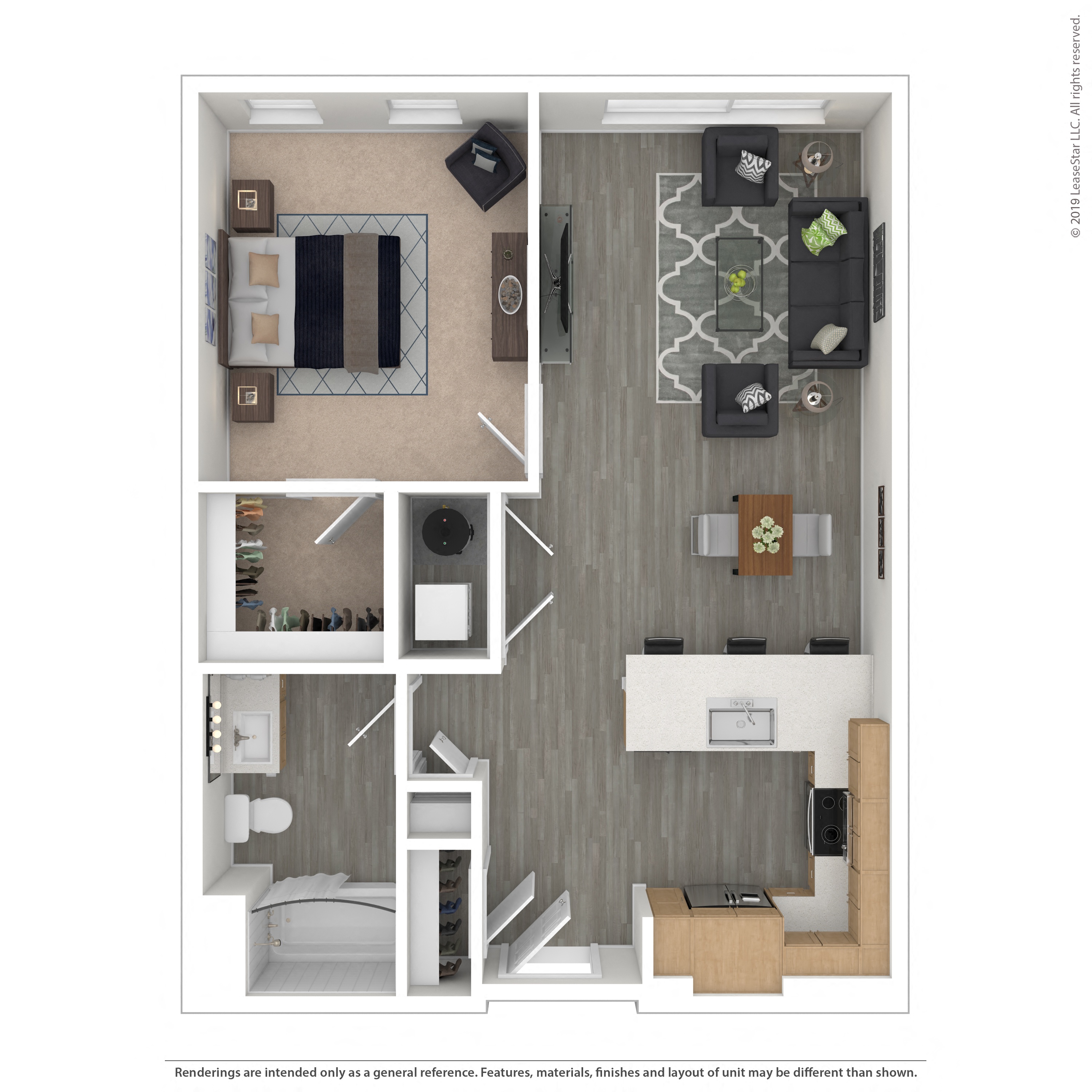 Floor plan layout diagram for 1D
